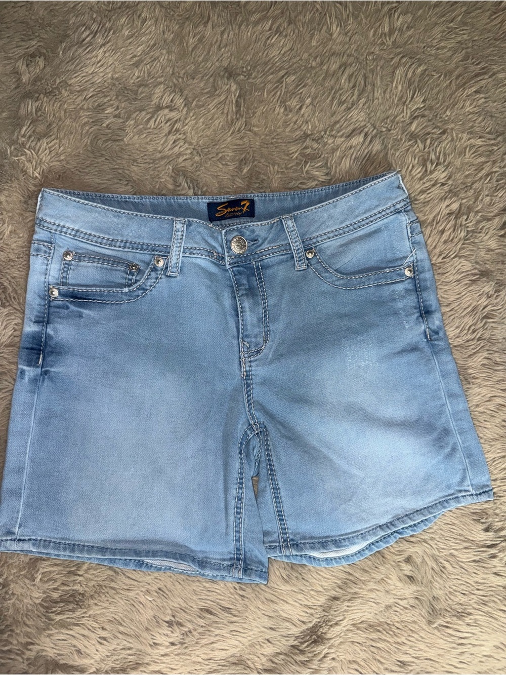 Seven7 Light Blue Denim Jean Shorts